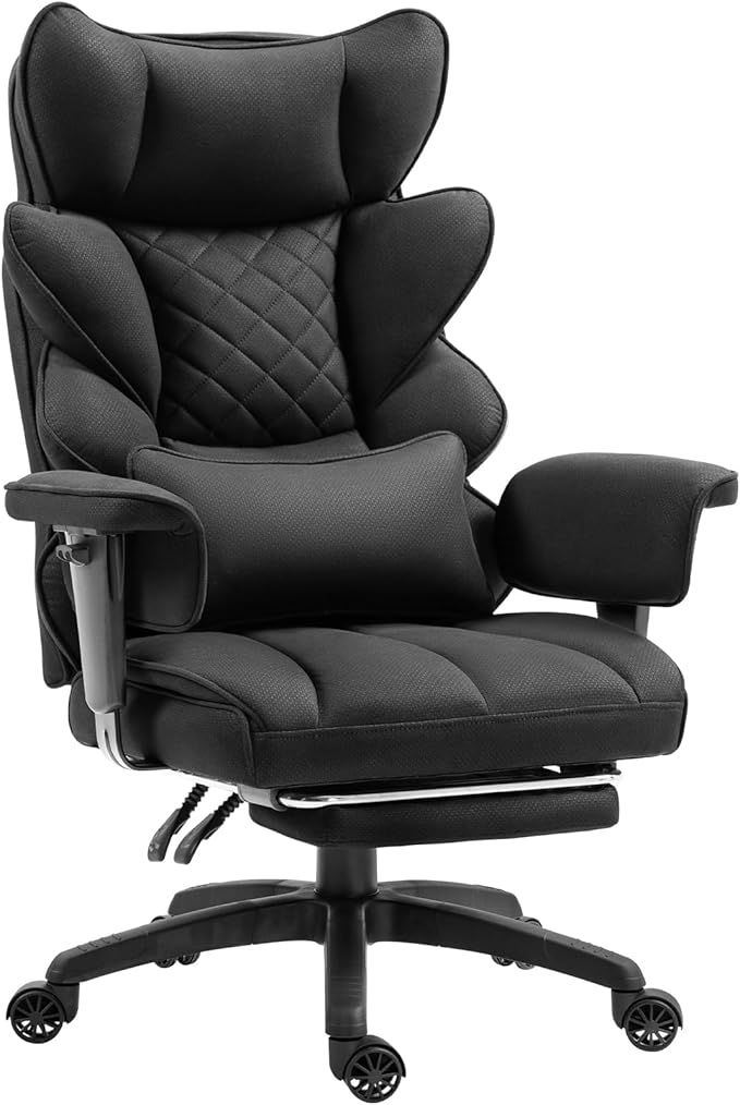 Dowinx Big and Tall Office Chair with Pocket Spring Cushion,High Back Computer Gaming Chairs with