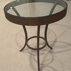 Crate Barrel wrought iron side Table 