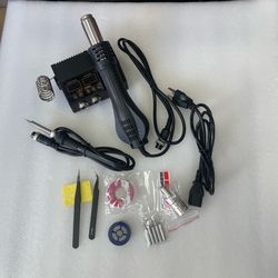 2 in 1 Hot Air Rework Digital Soldering Station Heat Gun and Soldering Gun