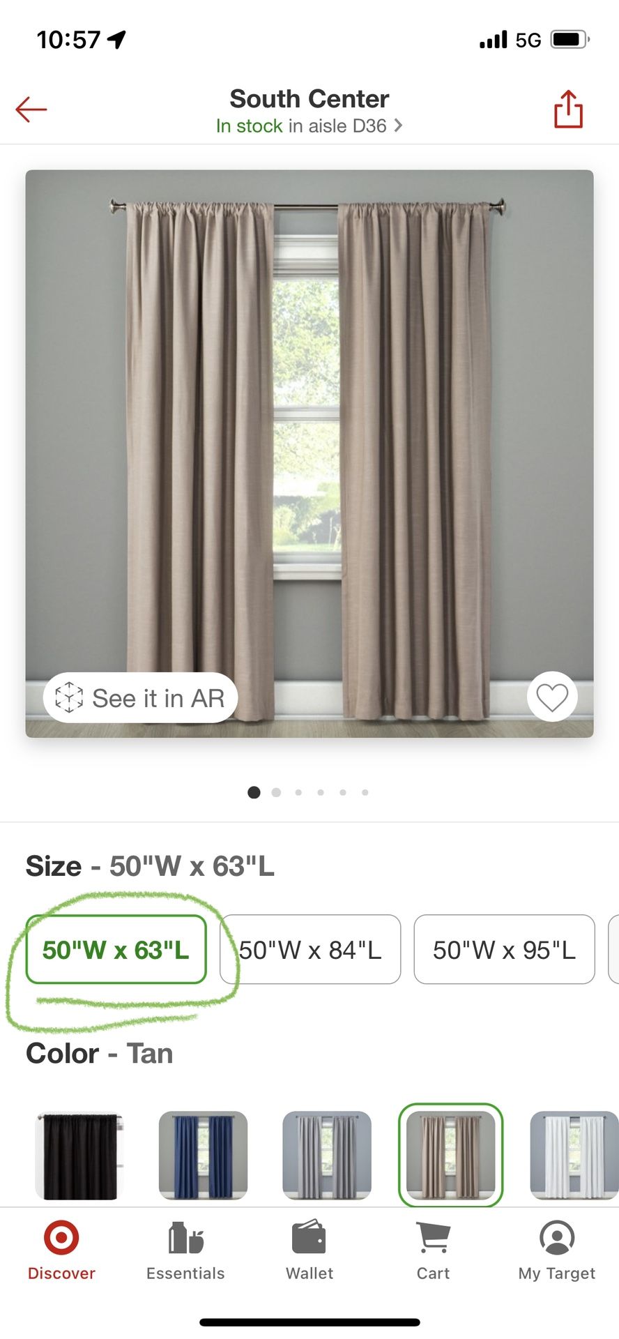 50"×63" Blackout Henna Window Curtain Panel Tan - Proiect 62™