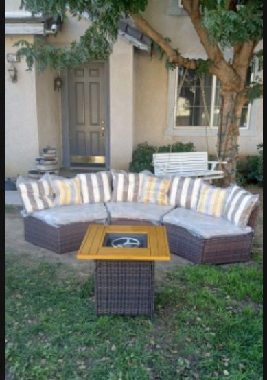 Fire Pit Propane Patio Furniture Set Outdoor Patio Furniture Around The Patio Furniture Curved Patio Furniture Set πππΊππ