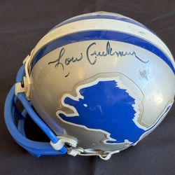 Detroit Lions Lou Creekmur Signed Mini Helmet