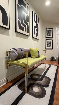 Jonathan Adler Lucite Jacques Bench (Needs Repair)