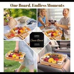 New CAWIU Charcuterie Board Set w/ Knives & Bowls ( Brand New, Never Used ) For $35