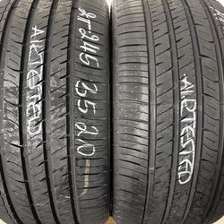 2 Tires 245 35 20 Evoluxx Capricorn Uhp 100% Tread No Repairs