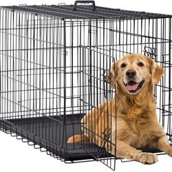 42" Pet Dog Cage Crate with Double-Door,Divider Panel, Removable 