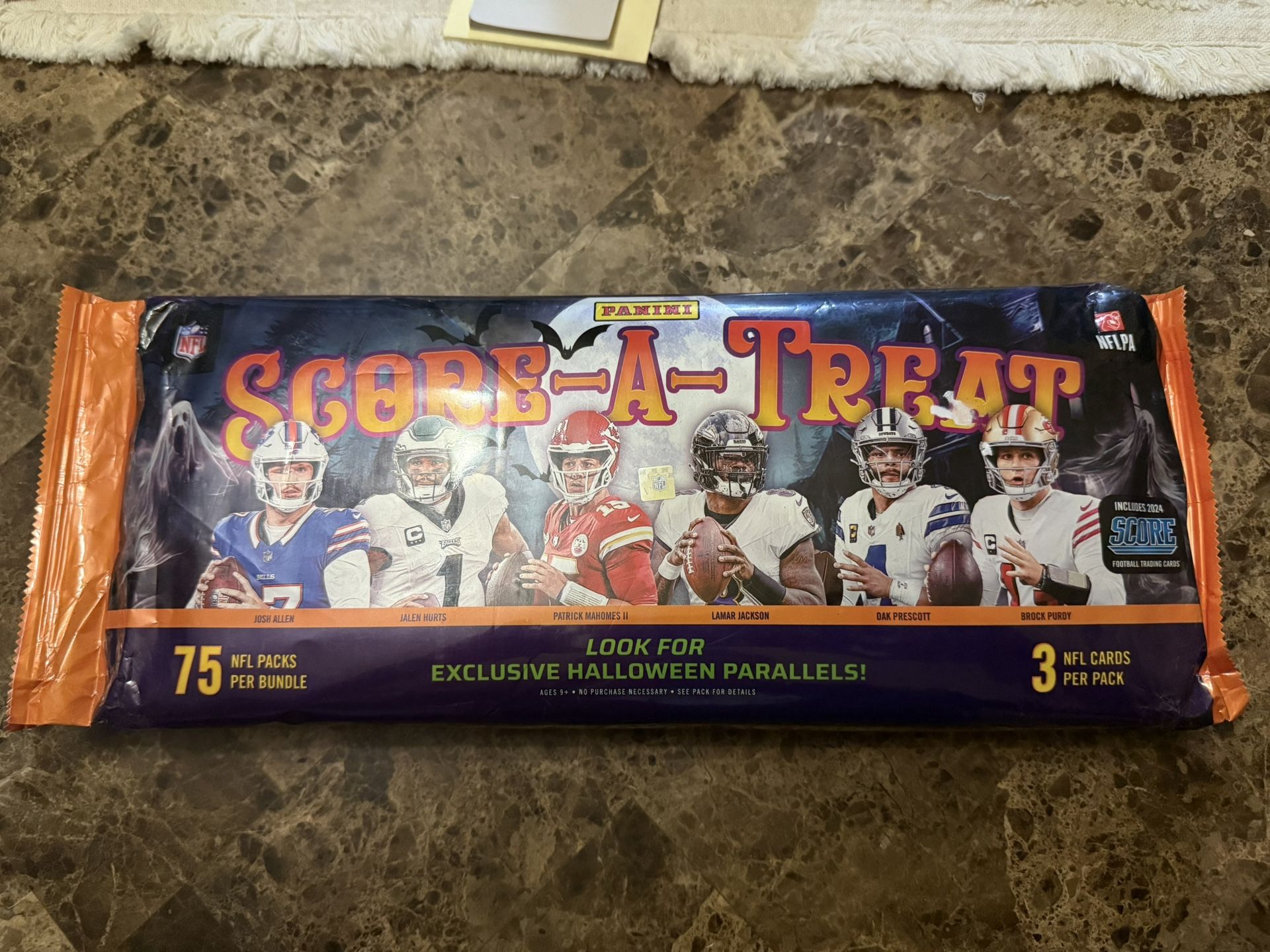 2024 Panini Score-A-Treat New Sealed 75 Packs 225 Cards Halloween Bo Nix Rookie