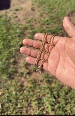 10kt Franco Chain and Pendent 8.1g FIRM