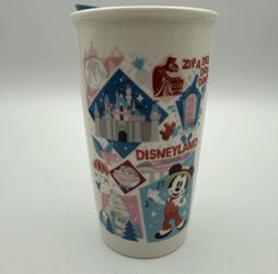 Disneyland zip a dee doo dah! Starbucks ceramic Tumbler Rare and Exclusive 12 OZ