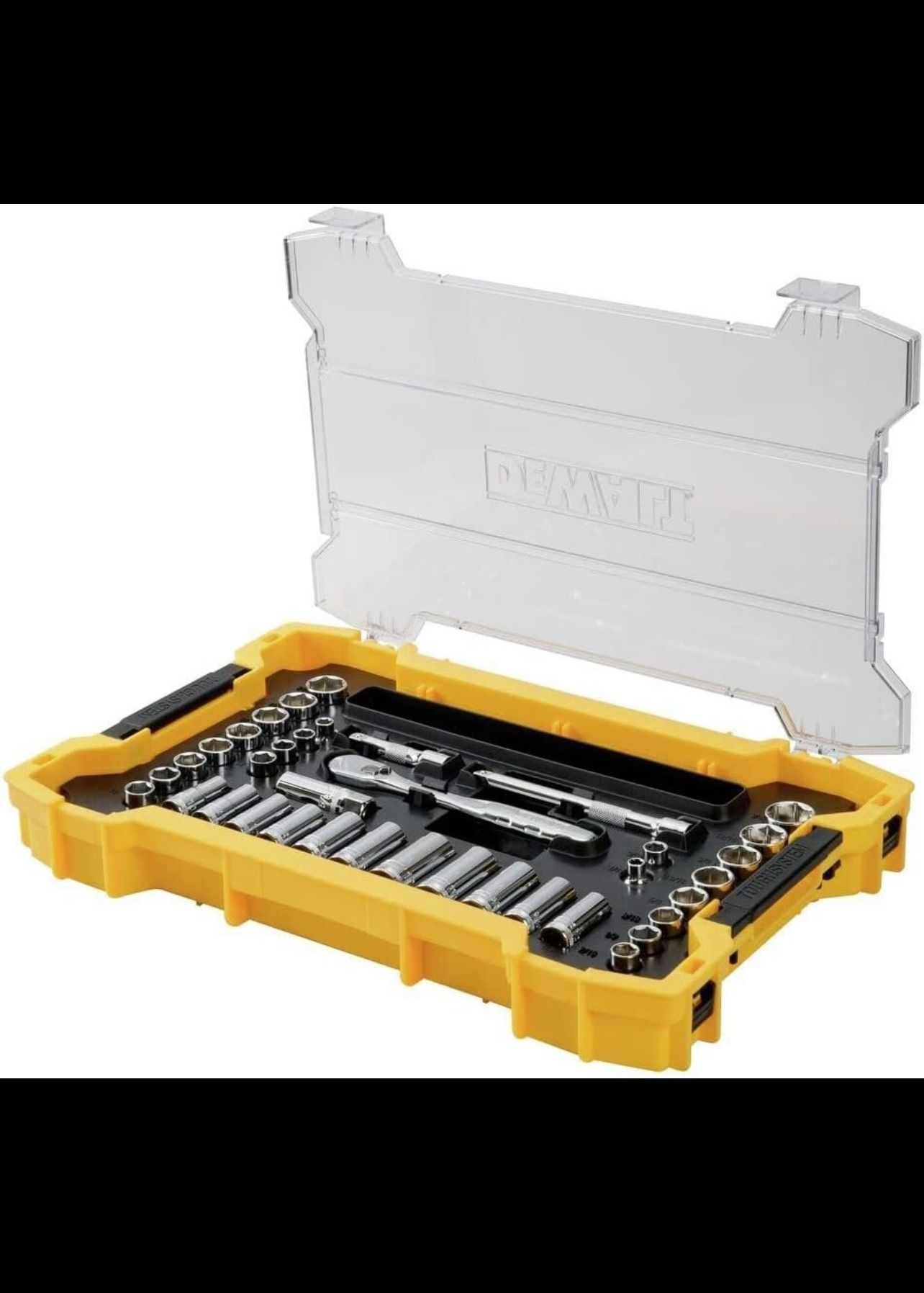 Dewalt 3/8 In. Drive Socket Set With Tough system Tray (37-pieces)