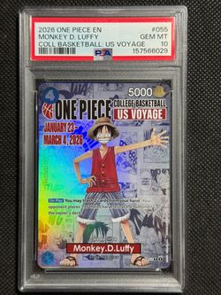 2026 ONE PIECE PROMOS COLLEGE BASKETBALL : US VOYAGE MONKEY D. LUFFY PSA 10