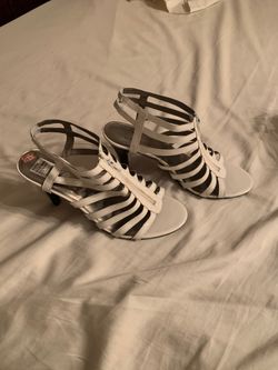 White high heel sandals