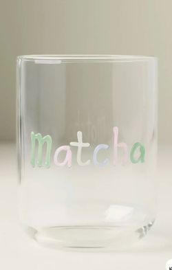 Anthropology love letter matcha glass cup