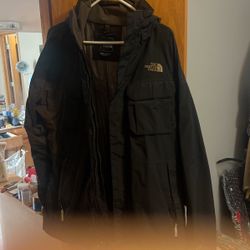 Brown and Black Northface Snow Jacket Large 