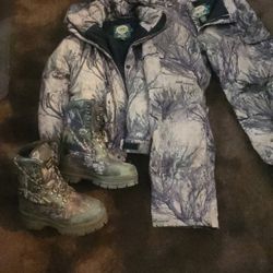 Cabelas Open Country Jacket Pants Set Plus Boots