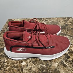 Under Armour SC 3Zero III Red Basketball Shoes (contact info removed)-600 Mens Size 13 Curry
