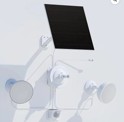 Solar Motion Sensor Flood Light with Camera Mount and Charging Cable, 10W 2-Head Adjustable Outdoor Light, 160° PIR Detection, Split Design for Garden