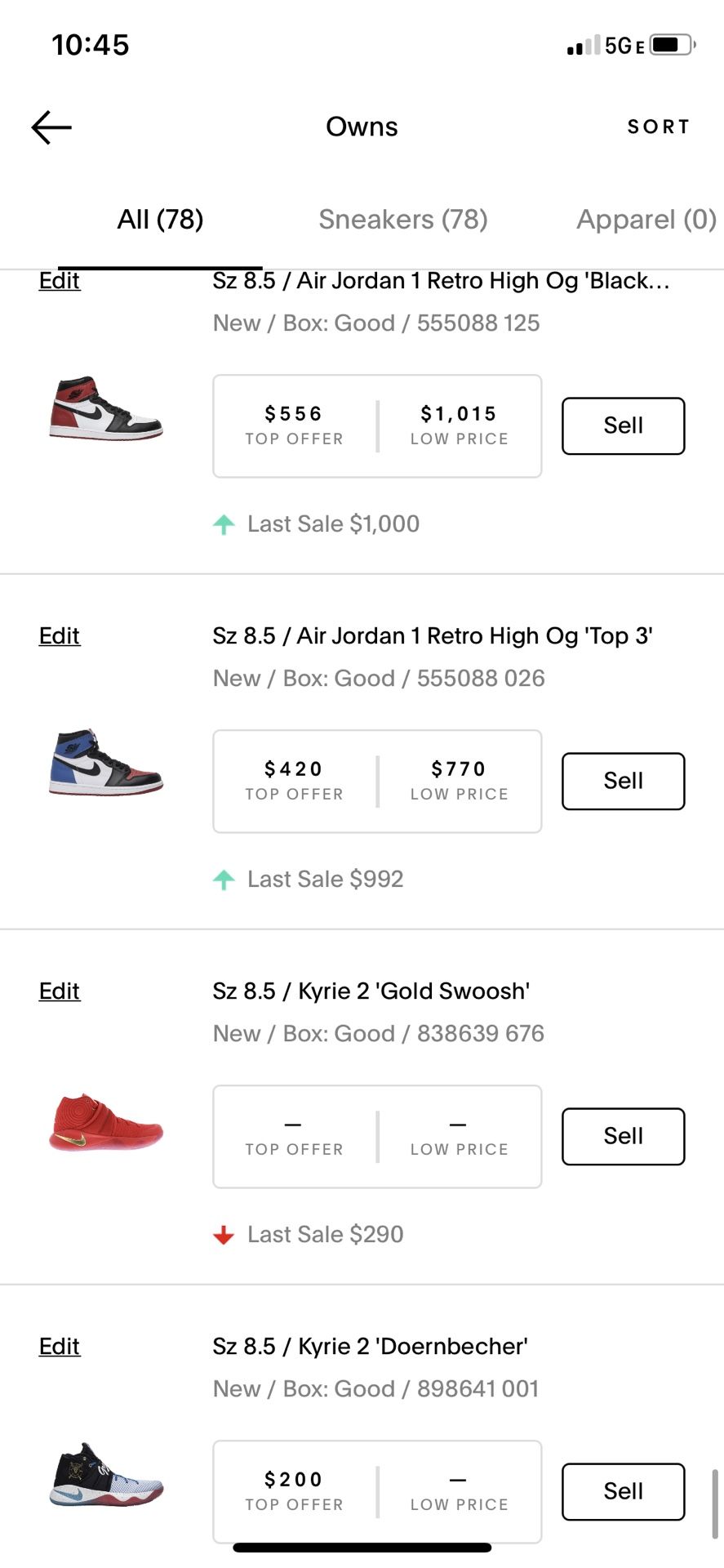 Sneaker collection, DS Size 8.5 All Exclusives