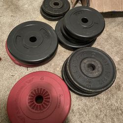 60 Lbs Worth Of Weights $35
