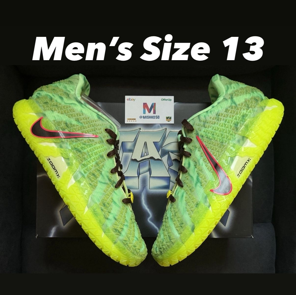 Nike Ja 3 Zombie Halloween Men’s Size 13 Lemon Twist Green Glow Kobe Grinch 6 Protro Morant Reverse Grinches Travis Scott 1 Low Dunk High OG Jordan 4