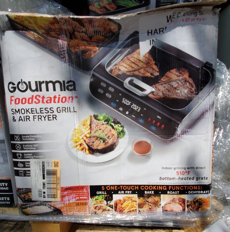 E. Gourmia FoodStation Smokeless Grill/Griddle/Air Fryer, (40B) -  appliances - by owner - sale - craigslist