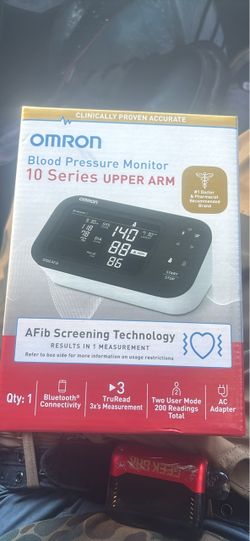 Omron 10-Series Upper Arm Blood Pressure Monitor, Connected, with AC Adapter