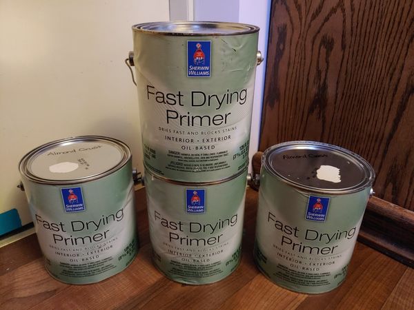 New 4 Gallons Sherwin Williams Fast Drying Primer Interior Exterior Oil 