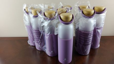 Set of 10 Manna Purple  Borosilicate Glass Bottle 18 OZ. with Silcone Sleeve
