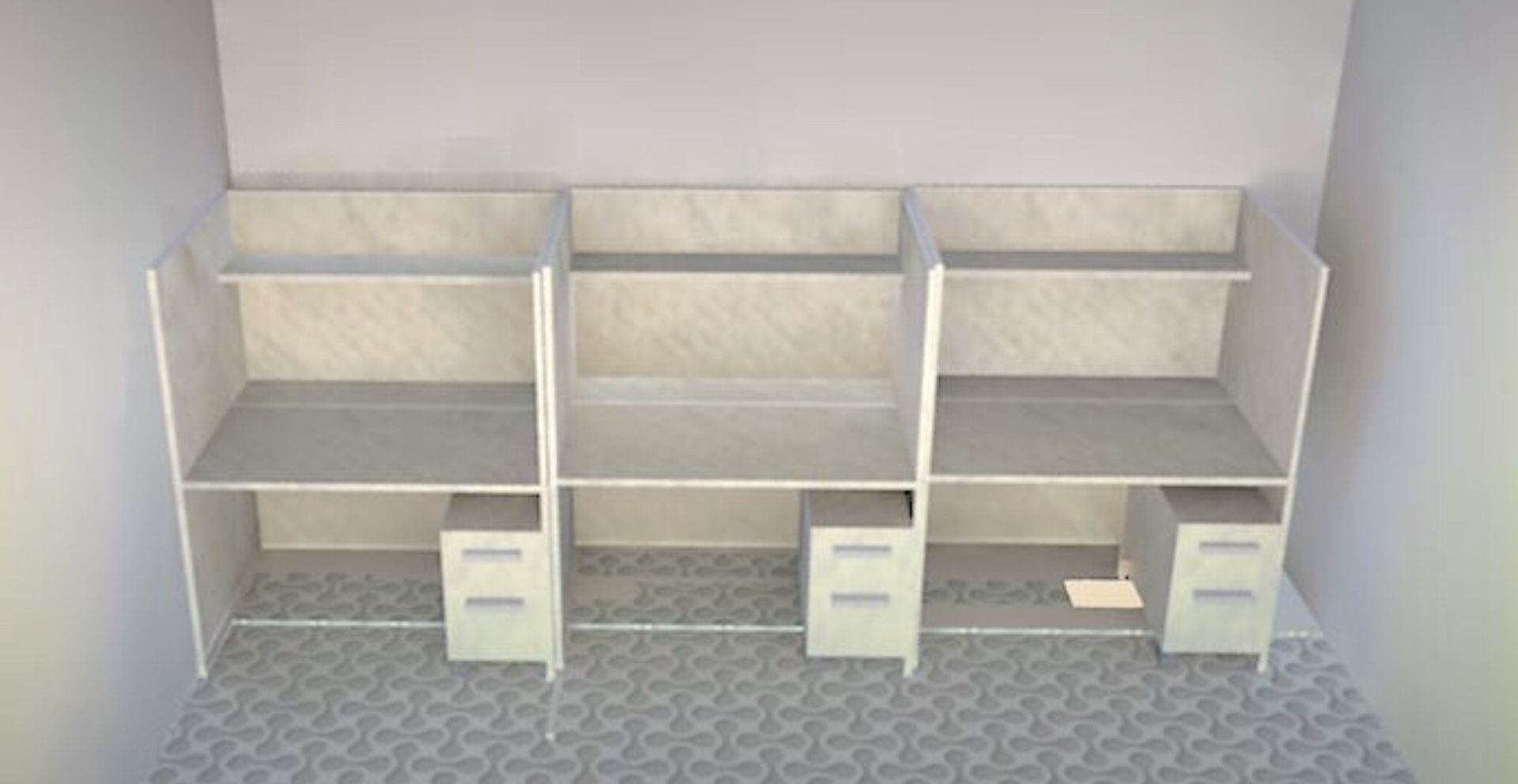 Call center cubicles 48 with draws