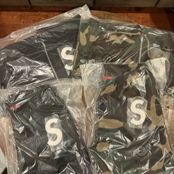 Supreme FW25’ week 11 S Logo Zip Up Hooded Sweatshirt Camo & Black
