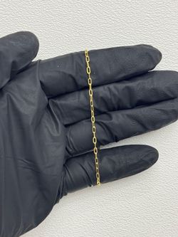 14k Dainty Paperclip Bracelet