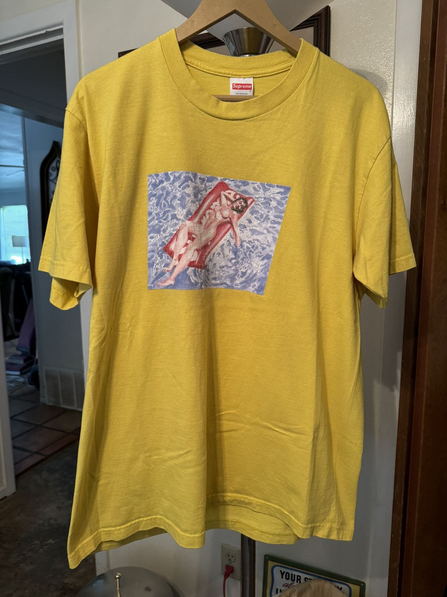 Supreme Float Pool Girl Yellow Tee Size L
