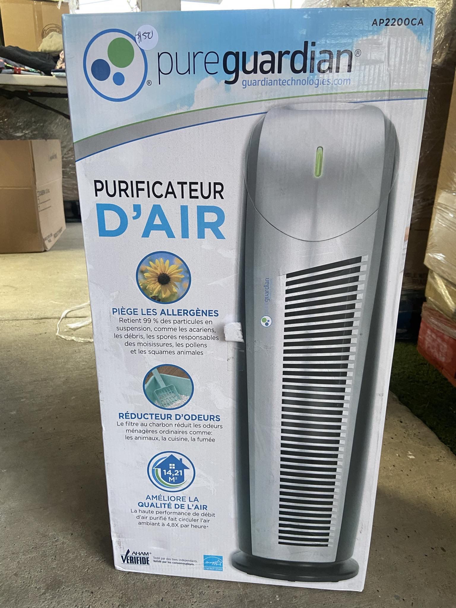 PureGuardian AP2200CA Air Purifier With HEPAFresh Filter, 22-Inch Tower