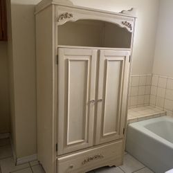 Wooden Dresser and Armoire Set 