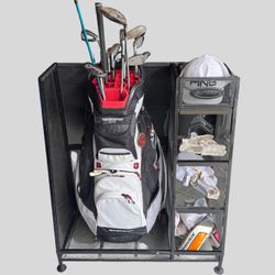 Golf Set – Clubs, Bag & Storage Rack
