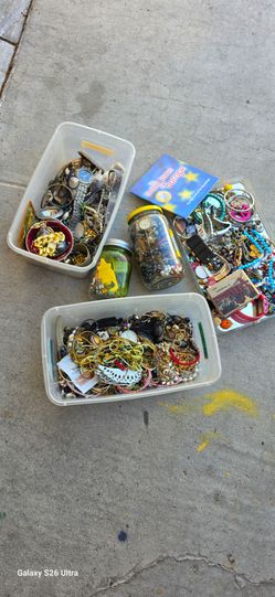 Vintage Custom Jewelry Lot Some Modern Some For Craft Some Pieces/coins/tokens