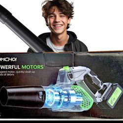 Cordless Electric Leaf Blower 900000 RPM 2 Batteries 5 Speed Handheld NEW