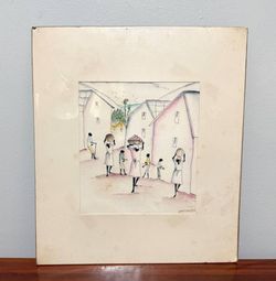 Martino Dorce Watercolor And Ink Authentic Art