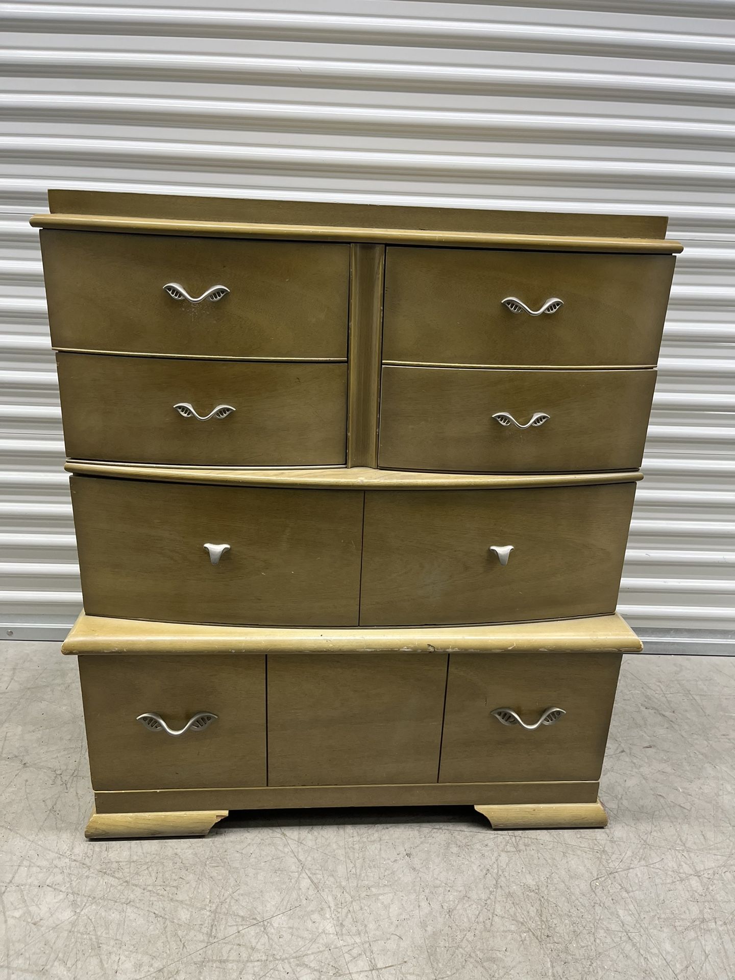 Vintage Mid Century Solid Wood Dixie Blonde Dresser