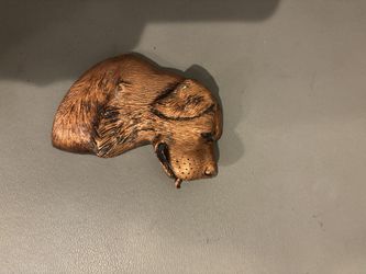 A Small Bronze Wall Sculpture Golden Retriever By Artist Kaurie Smith