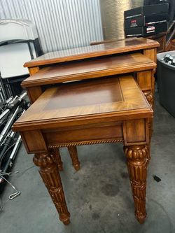 Vintage Wooden Nesting Tables
