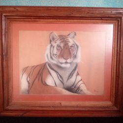 Tiger Sketch Picture In Frame