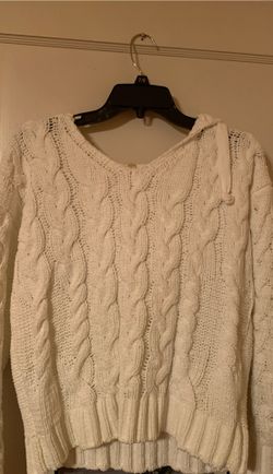 white sweater