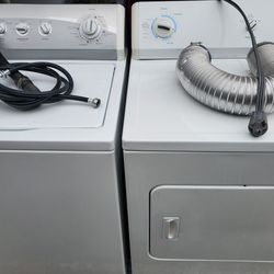 6/7 year old Kenmore "26" inches deep, super capacity washer, and electric dryer! Perfect if going to basement, or area with limited space! 