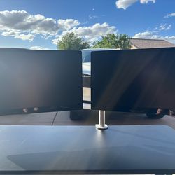 Dual monitors + arm mount
