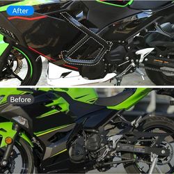 Engine Guard Crash Bar Stunt Cage Frame Protector for Kawasaki Ninja 400 250, Motorcycle Steel Side Frame Falling Protection Bumper for Kawasaki Ninja