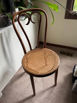 Vintage Bentwood Cane Seat Chair