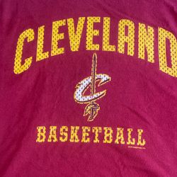 NBA CLEVELAND CAVALIERS MAROON SHIRT MENS