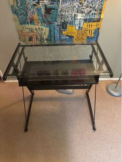 Glass top desk