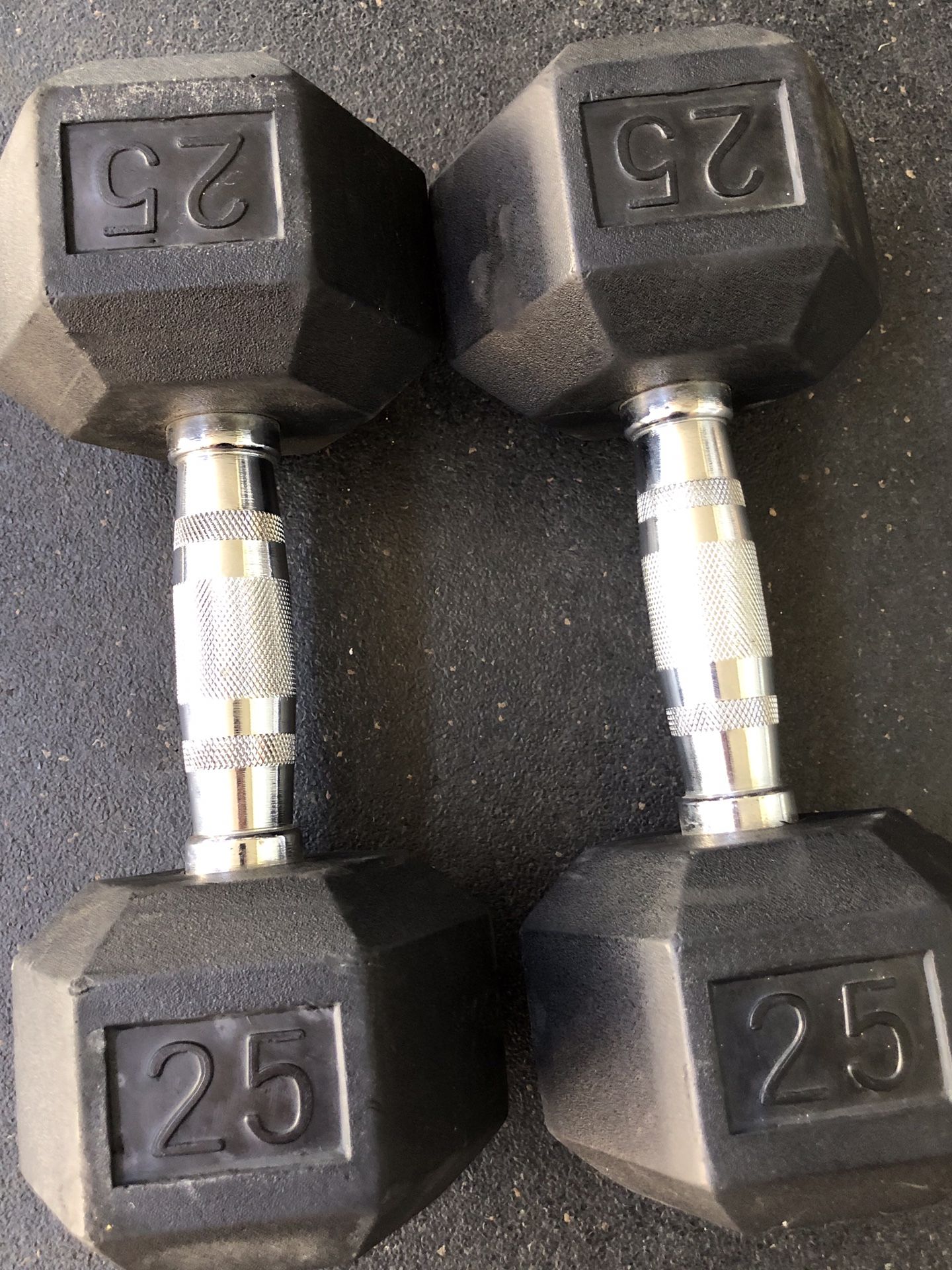 Pair of 25lb dumbbells